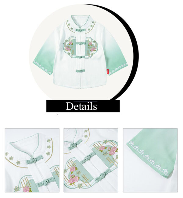 China Hanfu for Student Team Uniform Customize Logo Chinese Style Boy Girl's Hanfu Short Sleeve Prince & Princess - Image 10